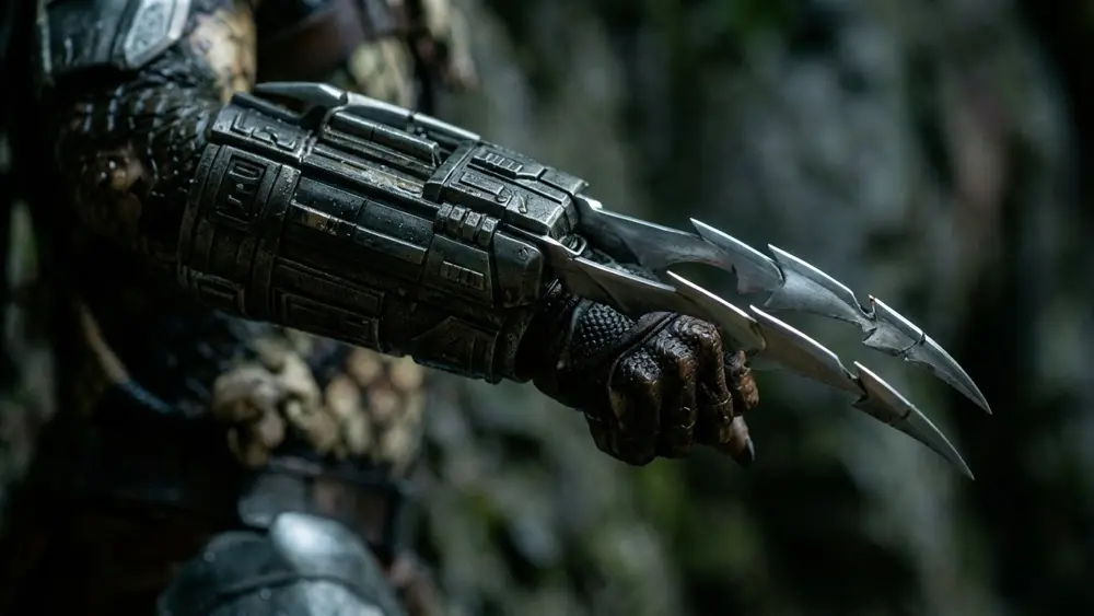 A wrist gauntlet with blades